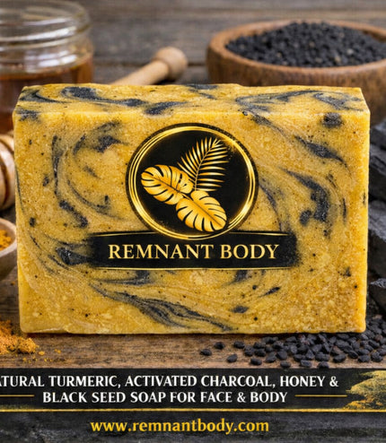 Turmeric +Honey+ Charcoal Glow Bar Face & Body Soap
