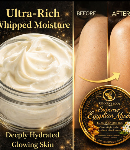 SUPERIOR Egyptian Musk body butter 8oz and Rollar ball combo