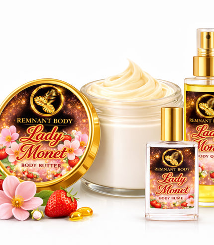 Lady Monet 3pc set Body Butter 8oz. Body Oil & Parfume