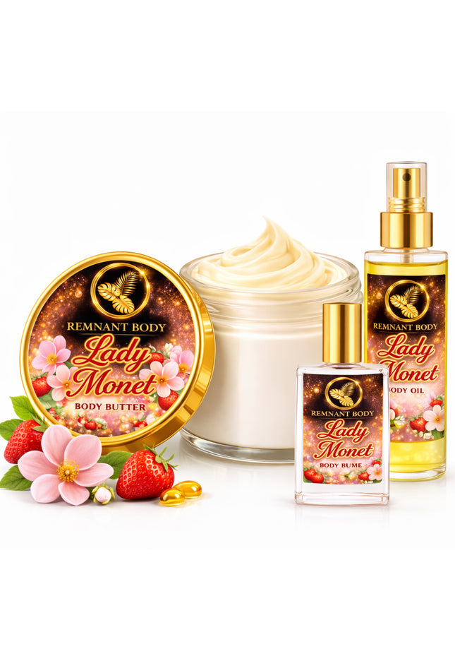 Lady Monet 3pc set Body Butter 8oz. Body Oil & Parfume