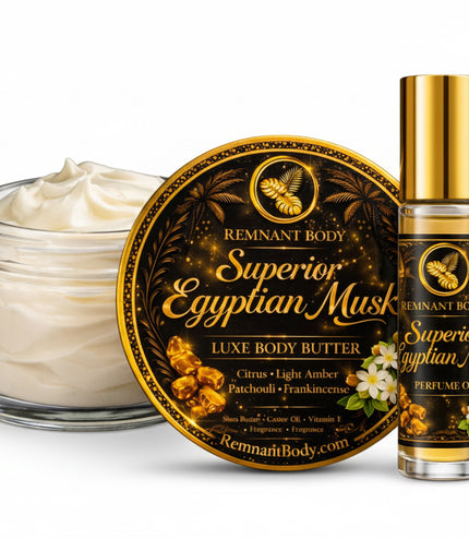SUPERIOR Egyptian Musk body butter 8oz and Rollar ball combo