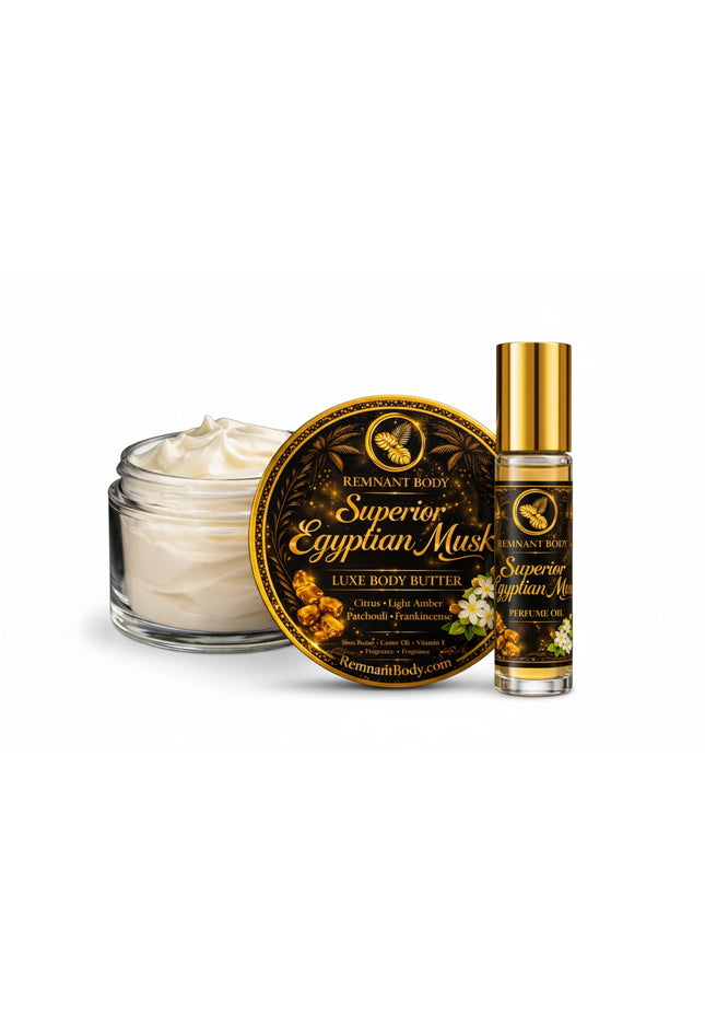 SUPERIOR Egyptian Musk body butter 8oz and Rollar ball combo