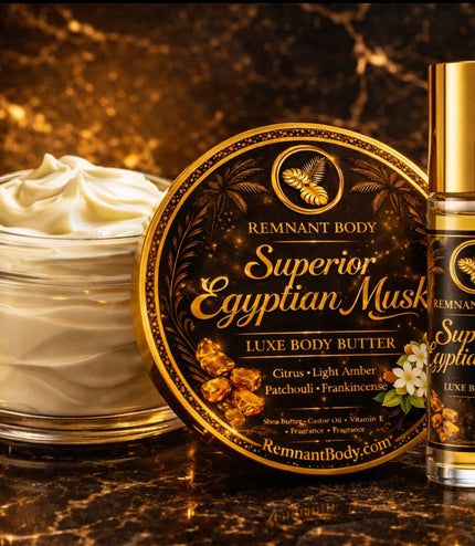 SUPERIOR Egyptian Musk body butter 8oz and Rollar ball combo